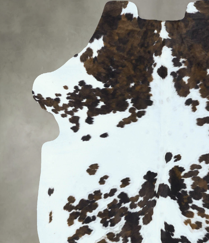 Tricolor Large European Cowhide Rug 6'6"H x 5'10"W #B22856 by Hudson Hides