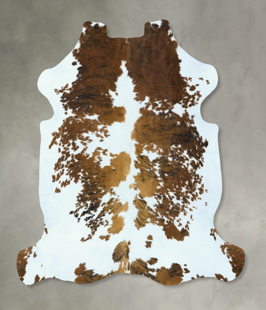 Tricolor Large European Cowhide Rug 6'5"H x 6'0"W #B22858 by Hudson Hides