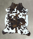 Tricolor X-Large European Cowhide Rug 7'0"H x 5'11"W #B22862 by Hudson Hides