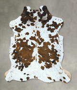 Tricolor X-Large European Cowhide Rug 6'8"H x 6'8"W #B22867 by Hudson Hides