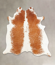 Brown and White X-Large Brazilian Cowhide Rug 7'2"H x 6'11"W #B2287 by Hudson Hides