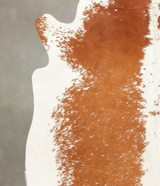 Brown and White X-Large Brazilian Cowhide Rug 7'2"H x 6'11"W #B2287 by Hudson Hides
