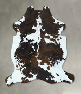Tricolor X-Large European Cowhide Rug 6'11"H x 6'1"W #B22870 by Hudson Hides