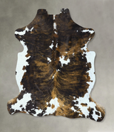 Tricolor X-Large European Cowhide Rug 6'10"H x 6'0"W #B22872 by Hudson Hides