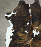 Tricolor X-Large European Cowhide Rug 6'10"H x 6'0"W #B22872 by Hudson Hides