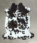 Tricolor X-Large European Cowhide Rug 6'7"H x 6'5"W #B22880 by Hudson Hides