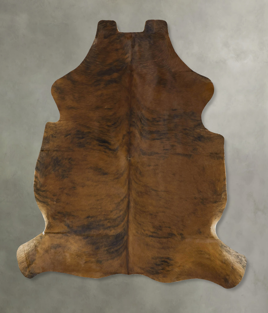 Medium Brindle X-Large European Cowhide Rug 7'1"H x 6'0"W #B22890 by Hudson Hides