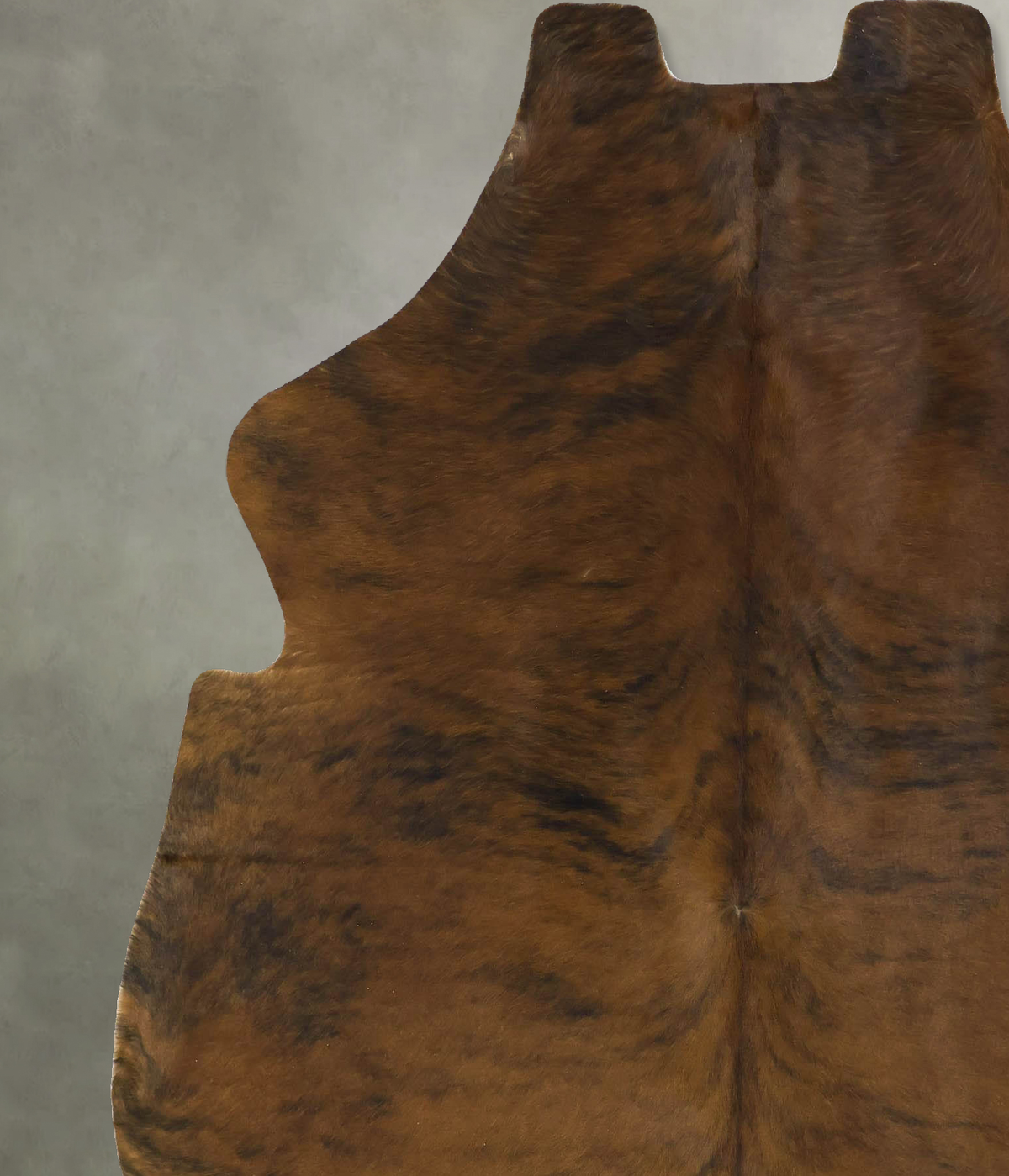 Medium Brindle X-Large European Cowhide Rug 7'1"H x 6'0"W #B22890 by Hudson Hides