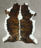Tricolor X-Large European Cowhide Rug 7'3"H x 6'1"W #B22902 by Hudson Hides