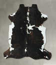 Tricolor X-Large European Cowhide Rug 7'2"H x 6'7"W #B22903 by Hudson Hides