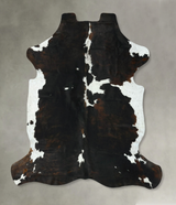 Tricolor X-Large European Cowhide Rug 7'2"H x 6'7"W #B22903 by Hudson Hides