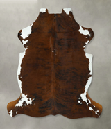 Tricolor X-Large European Cowhide Rug 7'2"H x 6'8"W #B22904 by Hudson Hides