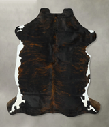 Dark Brindle X-Large European Cowhide Rug 7'3"H x 6'3"W #B22907 by Hudson Hides