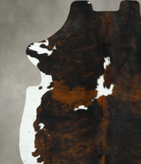 Tricolor X-Large European Cowhide Rug 7'2"H x 6'4"W #B22910 by Hudson Hides