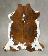 Tricolor X-Large European Cowhide Rug 7'2"H x 6'11"W #B22916 by Hudson Hides