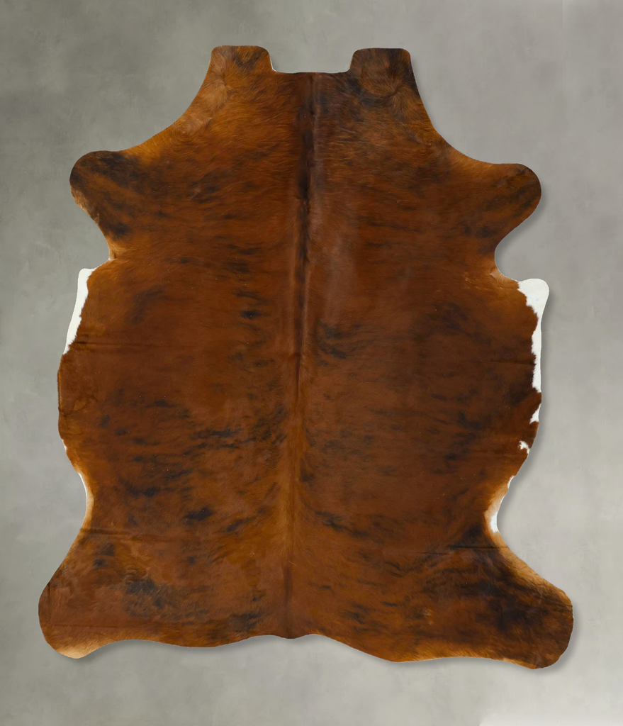 Medium Brindle X-Large European Cowhide Rug 6'11"H x 5'10"W #B22917 by Hudson Hides