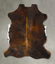 Dark Brindle X-Large European Cowhide Rug 6'11"H x 6'5"W #B22918 by Hudson Hides