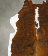 Tricolor X-Large European Cowhide Rug 6'11"H x 6'5"W #B22919 by Hudson Hides