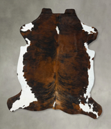 Tricolor X-Large European Cowhide Rug 7'5"H x 6'4"W #B22920 by Hudson Hides