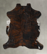Dark Brindle X-Large European Cowhide Rug 7'2"H x 6'4"W #B22924 by Hudson Hides