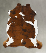 Tricolor X-Large European Cowhide Rug 7'2"H x 6'8"W #B22925 by Hudson Hides