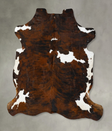 Tricolor X-Large European Cowhide Rug 7'4"H x 6'7"W #B22927 by Hudson Hides