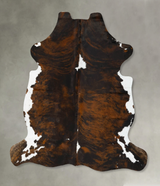 Tricolor X-Large European Cowhide Rug 7'1"H x 6'4"W #B22930 by Hudson Hides