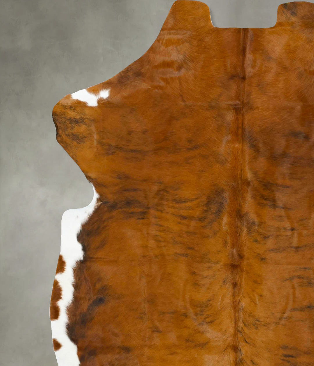 Medium Brindle X-Large European Cowhide Rug 7'4"H x 6'4"W #B22934 by H