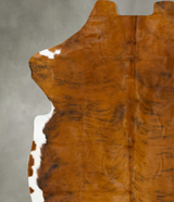 Medium Brindle X-Large European Cowhide Rug 7'4"H x 6'4"W #B22934 by Hudson Hides