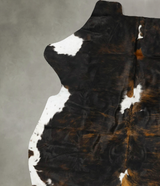 Tricolor X-Large European Cowhide Rug 7'6"H x 6'3"W #B22939 by Hudson Hides