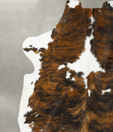Tricolor X-Large European Cowhide Rug 7'0"H x 6'2"W #B22943 by Hudson Hides