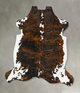Tricolor X-Large European Cowhide Rug 7'2"H x 6'7"W #B22944 by Hudson Hides
