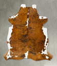 Tricolor X-Large European Cowhide Rug 7'3"H x 6'6"W #B22946 by Hudson Hides