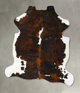 Tricolor X-Large European Cowhide Rug 7'3"H x 6'5"W #B22954 by Hudson Hides