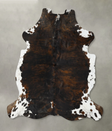 Tricolor X-Large European Cowhide Rug 7'1"H x 6'3"W #B22960 by Hudson Hides