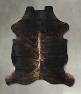Dark Brindle X-Large European Cowhide Rug 7'3"H x 6'8"W #B22964 by Hudson Hides