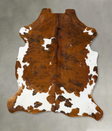 Tricolor X-Large European Cowhide Rug 7'4"H x 6'4"W #B22966 by Hudson Hides