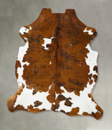 Tricolor X-Large European Cowhide Rug 7'4"H x 6'4"W #B22966 by Hudson Hides