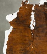 Tricolor X-Large European Cowhide Rug 7'2"H x 5'11"W #B22970 by Hudson Hides