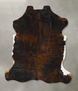 Dark Brindle X-Large European Cowhide Rug 7'1"H x 6'6"W #B22973 by Hudson Hides