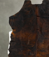 Dark Brindle X-Large European Cowhide Rug 7'1"H x 6'6"W #B22973 by Hudson Hides