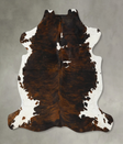 Tricolor X-Large European Cowhide Rug 6'11"H x 6'3"W #B22975 by Hudson Hides