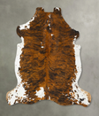 Tricolor X-Large European Cowhide Rug 7'2"H x 6'5"W #B22977 by Hudson Hides
