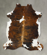 Tricolor X-Large European Cowhide Rug 7'0"H x 6'2"W #B22978 by Hudson Hides