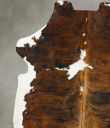 Tricolor X-Large European Cowhide Rug 7'0"H x 6'2"W #B22978 by Hudson Hides