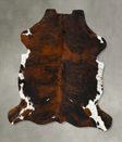 Tricolor X-Large European Cowhide Rug 7'5"H x 6'6"W #B22980 by Hudson Hides