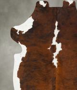 Tricolor X-Large European Cowhide Rug 7'0"H x 6'8"W #B22981 by Hudson Hides