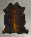 Dark Brindle X-Large European Cowhide Rug 6'11"H x 6'4"W #B22984 by Hudson Hides