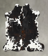 Tricolor X-Large European Cowhide Rug 7'2"H x 6'7"W #B22987 by Hudson Hides