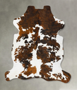 Tricolor X-Large European Cowhide Rug 7'5"H x 6'5"W #B22989 by Hudson Hides